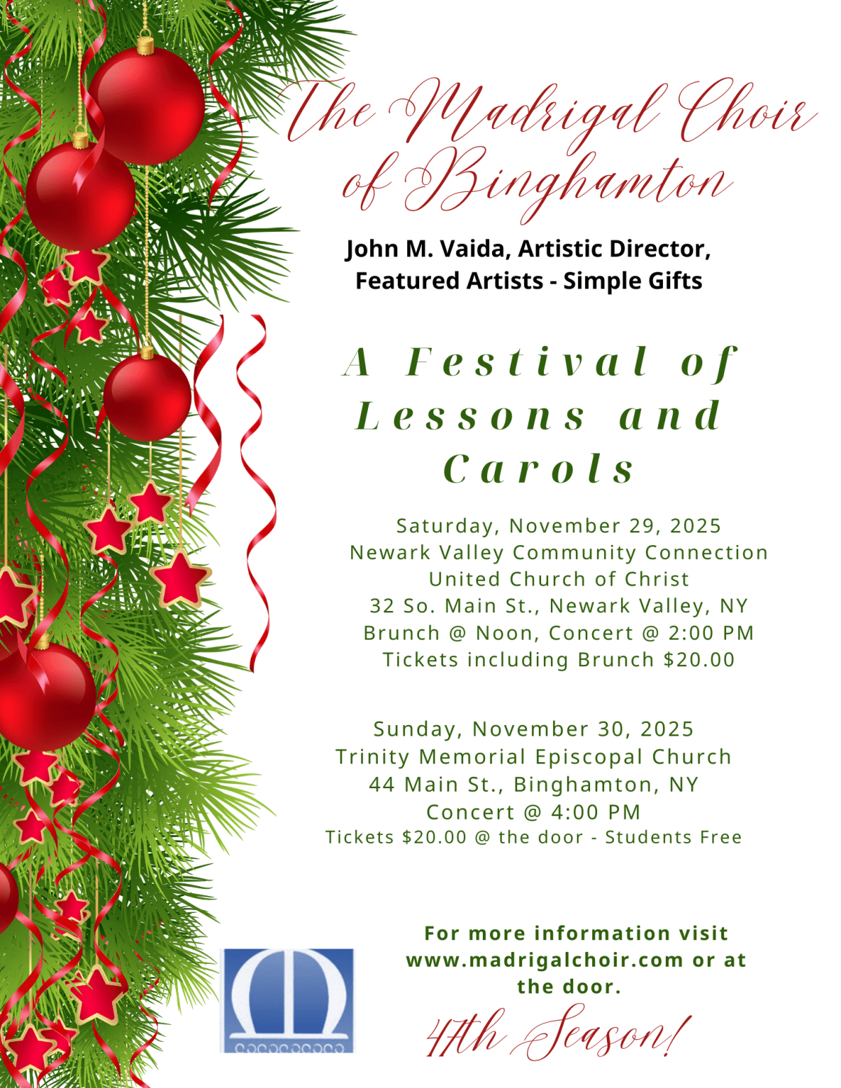 One-Liner Wednesday: MCOB Lessons & Carols&nbsp;’25